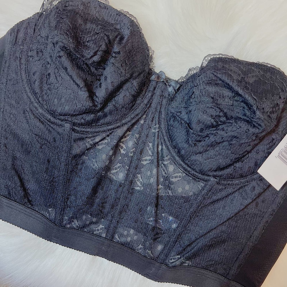 Vintage Gelmart Black Lace Bustier 1980's - Picture 2 of 4
